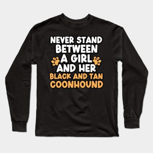 Black And Tan Coonhound Girl Long Sleeve T-Shirt